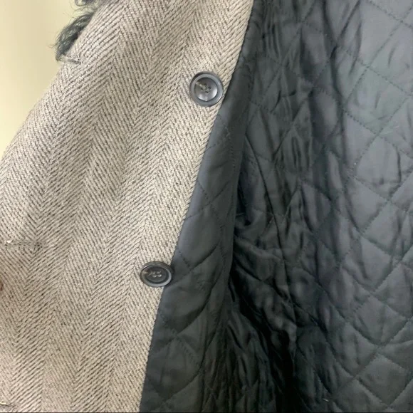 THEORY Dyed Shearling Collar coat, L - Picture 11 of 14